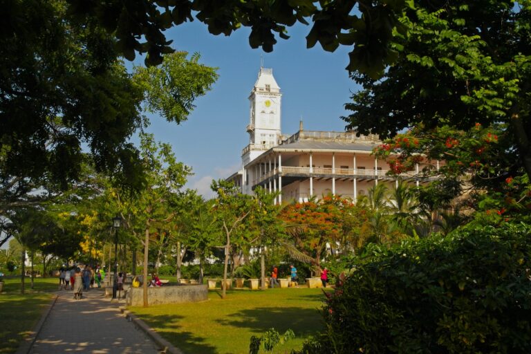 The House of Wonders in Stone Town, Zanzibar. This building was the residence of the Zanzibari Sultans until the revolution in 1964