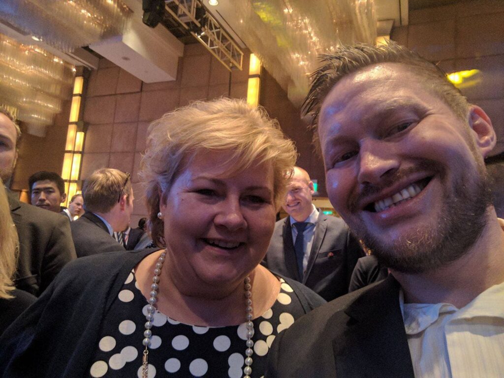Shanghai 2017:  Selfie with Norwegian Prime Minister, Erna Solberg!