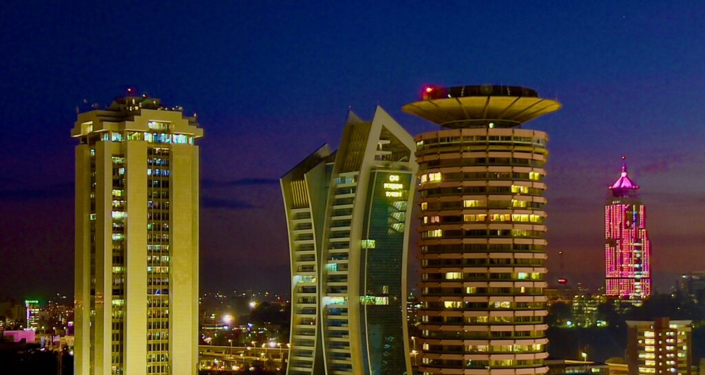 Nairobi CBD Skyline - KICC, Times Tower, CBK Pension Tower