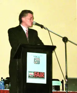 Me delivering a speech in Nairobi in 2005