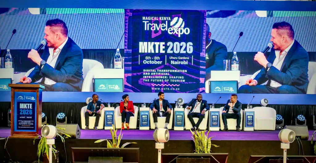 Håvar Bauck moderating a panel at Magical Kenya Tourism Expo (MKTE) 2026